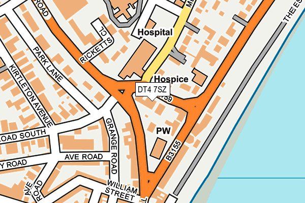 DT4 7SZ map - OS OpenMap – Local (Ordnance Survey)