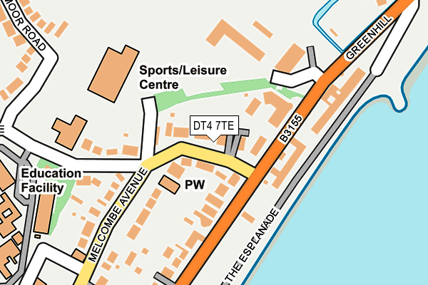 DT4 7TE map - OS OpenMap – Local (Ordnance Survey)