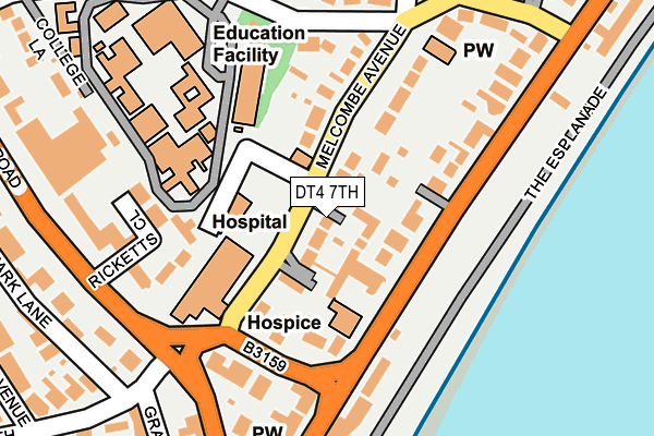 DT4 7TH map - OS OpenMap – Local (Ordnance Survey)