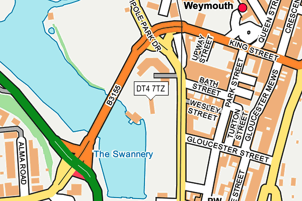 DT4 7TZ map - OS OpenMap – Local (Ordnance Survey)