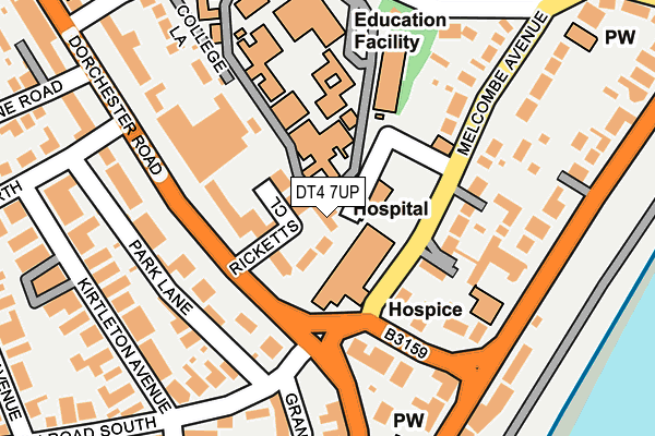 DT4 7UP map - OS OpenMap – Local (Ordnance Survey)