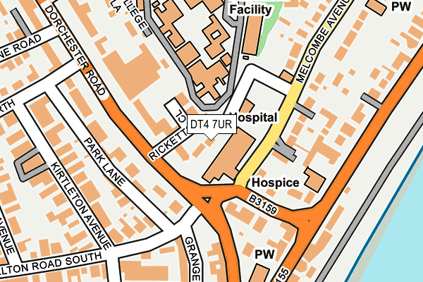 DT4 7UR map - OS OpenMap – Local (Ordnance Survey)