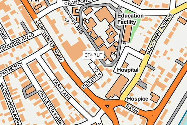 DT4 7UT map - OS OpenMap – Local (Ordnance Survey)