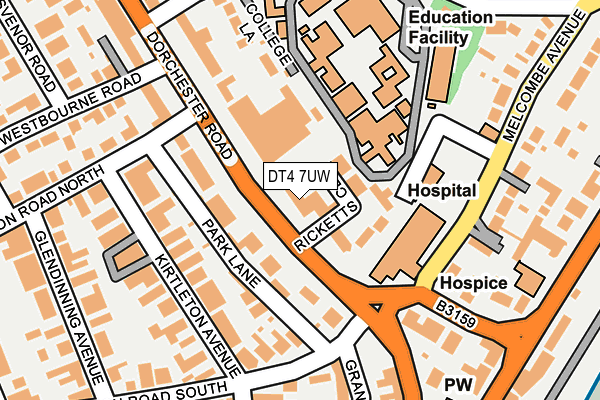 DT4 7UW map - OS OpenMap – Local (Ordnance Survey)