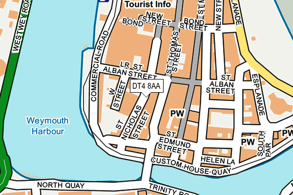 DT4 8AA map - OS OpenMap – Local (Ordnance Survey)