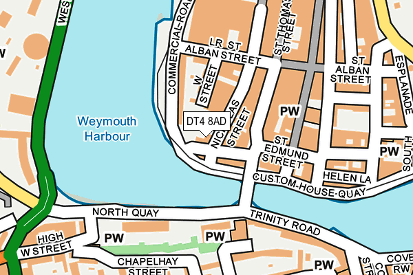 DT4 8AD map - OS OpenMap – Local (Ordnance Survey)