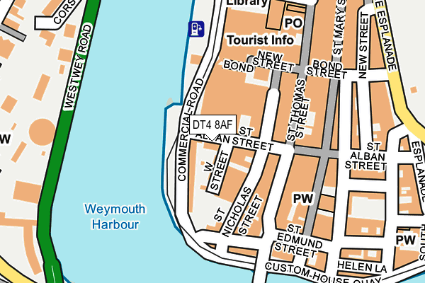 DT4 8AF map - OS OpenMap – Local (Ordnance Survey)