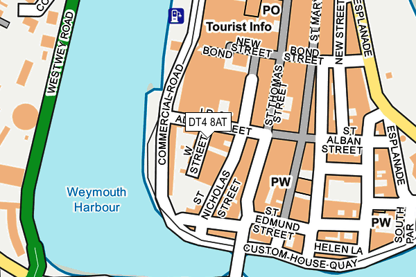 DT4 8AT map - OS OpenMap – Local (Ordnance Survey)