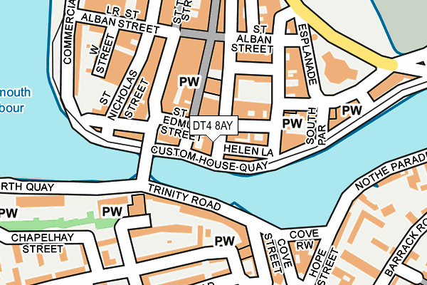 DT4 8AY map - OS OpenMap – Local (Ordnance Survey)