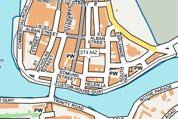 DT4 8AZ map - OS OpenMap – Local (Ordnance Survey)