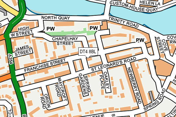 DT4 8BL map - OS OpenMap – Local (Ordnance Survey)