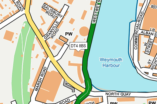 DT4 8BS map - OS OpenMap – Local (Ordnance Survey)