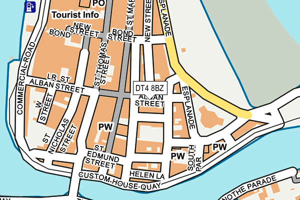 DT4 8BZ map - OS OpenMap – Local (Ordnance Survey)