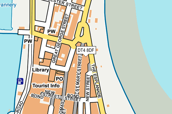 DT4 8DF map - OS OpenMap – Local (Ordnance Survey)