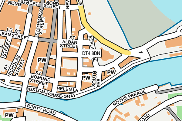 DT4 8DN map - OS OpenMap – Local (Ordnance Survey)