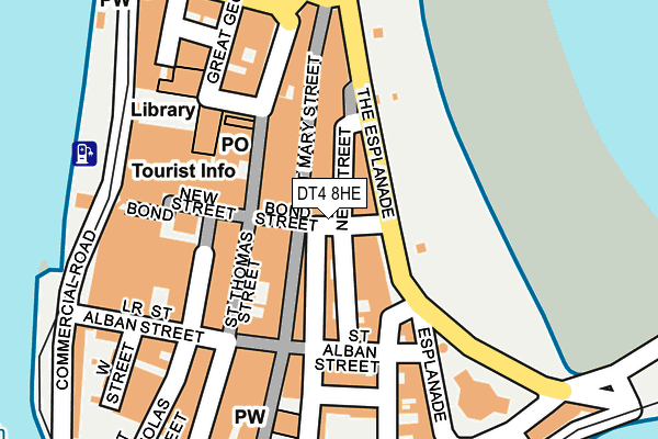 DT4 8HE map - OS OpenMap – Local (Ordnance Survey)