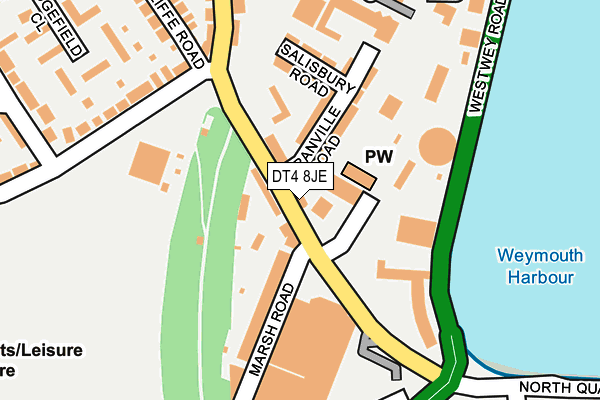 DT4 8JE map - OS OpenMap – Local (Ordnance Survey)