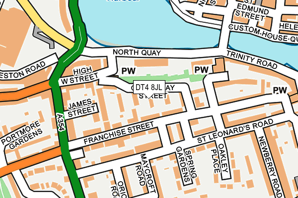 DT4 8JL map - OS OpenMap – Local (Ordnance Survey)