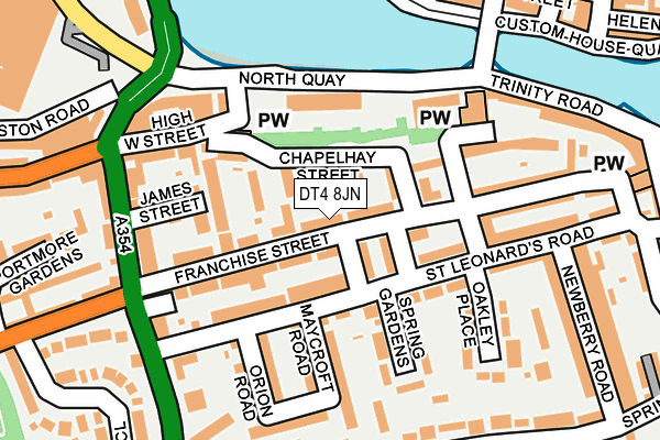 DT4 8JN map - OS OpenMap – Local (Ordnance Survey)