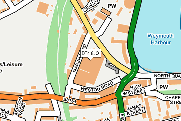 DT4 8JQ map - OS OpenMap – Local (Ordnance Survey)