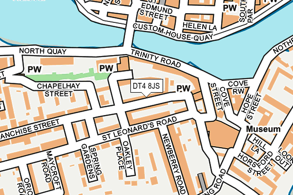 DT4 8JS map - OS OpenMap – Local (Ordnance Survey)