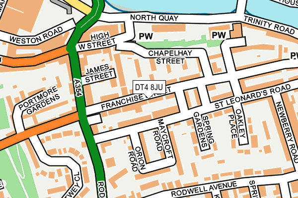 DT4 8JU map - OS OpenMap – Local (Ordnance Survey)