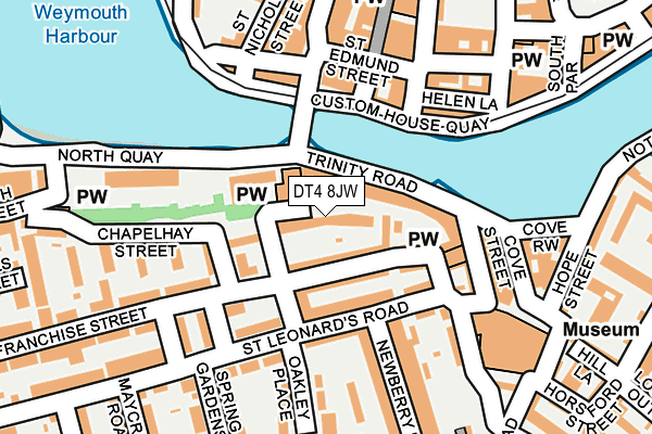 DT4 8JW map - OS OpenMap – Local (Ordnance Survey)