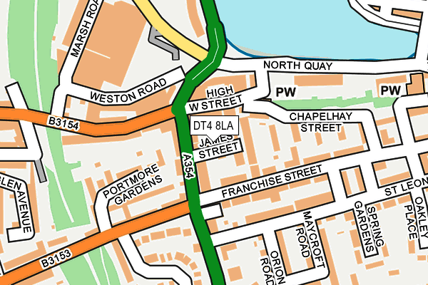 DT4 8LA map - OS OpenMap – Local (Ordnance Survey)