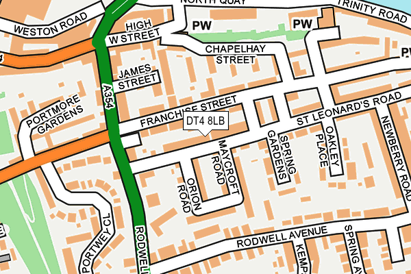 DT4 8LB map - OS OpenMap – Local (Ordnance Survey)