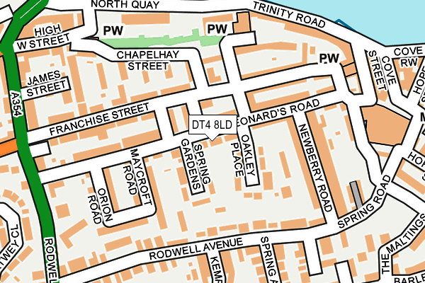 DT4 8LD map - OS OpenMap – Local (Ordnance Survey)