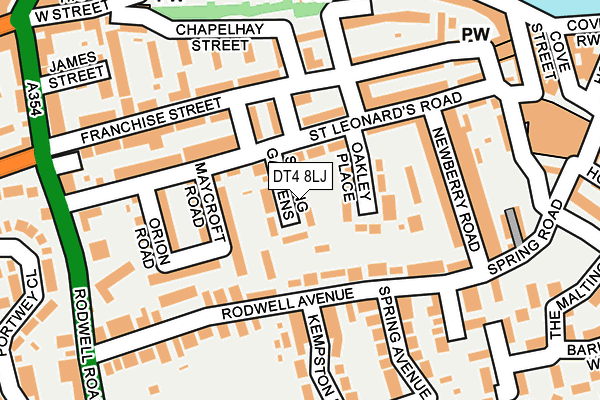 DT4 8LJ map - OS OpenMap – Local (Ordnance Survey)