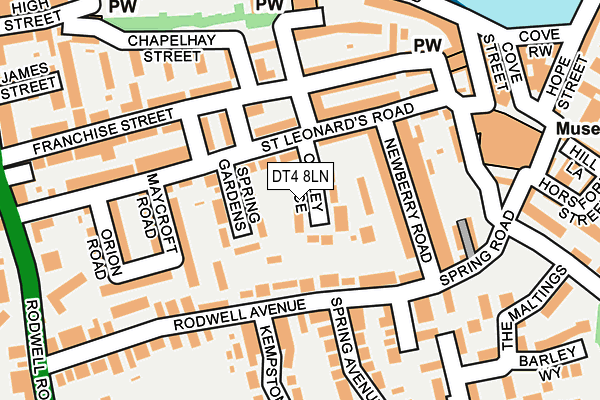 DT4 8LN map - OS OpenMap – Local (Ordnance Survey)