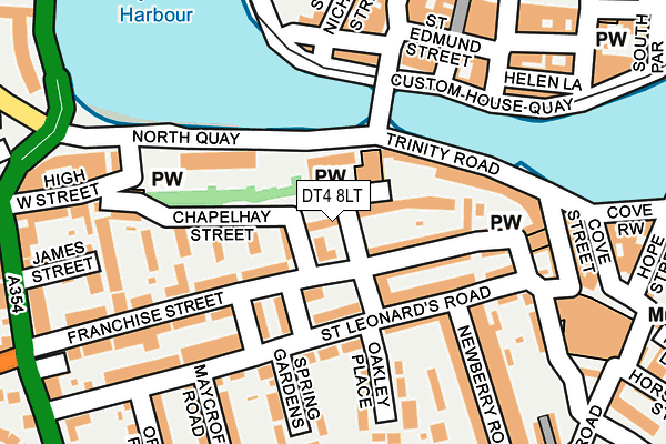 DT4 8LT map - OS OpenMap – Local (Ordnance Survey)