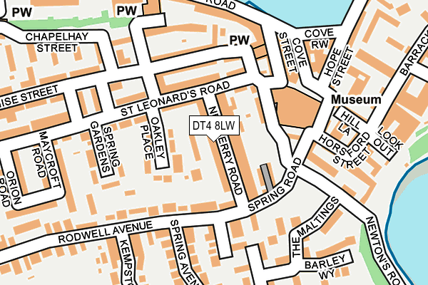 DT4 8LW map - OS OpenMap – Local (Ordnance Survey)