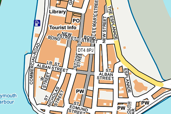 DT4 8PJ map - OS OpenMap – Local (Ordnance Survey)