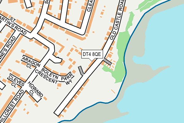 DT4 8QE map - OS OpenMap – Local (Ordnance Survey)