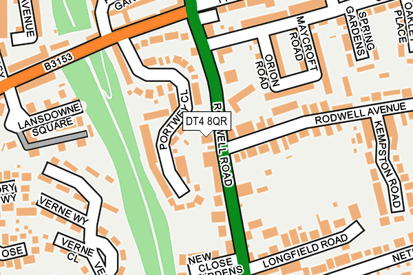 DT4 8QR map - OS OpenMap – Local (Ordnance Survey)