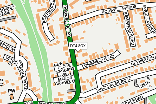 DT4 8QX map - OS OpenMap – Local (Ordnance Survey)