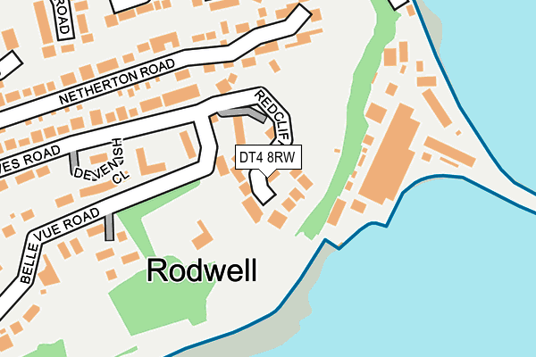 DT4 8RW map - OS OpenMap – Local (Ordnance Survey)