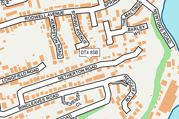 DT4 8SB map - OS OpenMap – Local (Ordnance Survey)