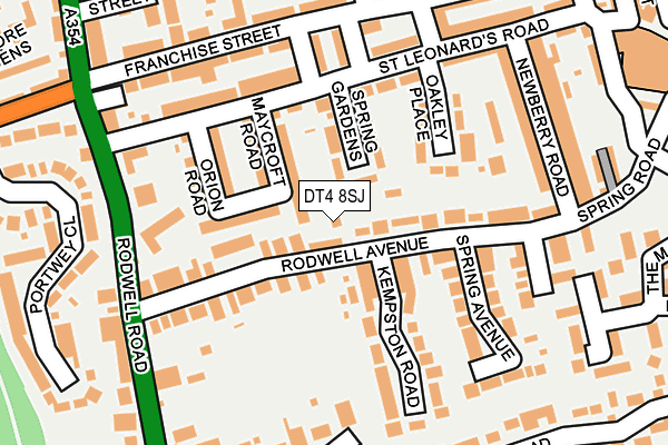 DT4 8SJ map - OS OpenMap – Local (Ordnance Survey)