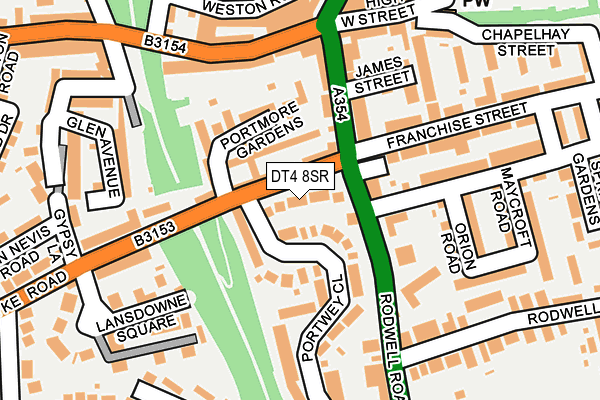 DT4 8SR map - OS OpenMap – Local (Ordnance Survey)