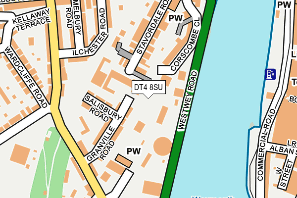 DT4 8SU map - OS OpenMap – Local (Ordnance Survey)