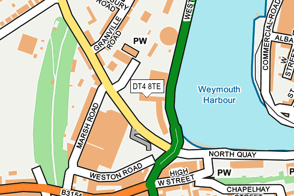 DT4 8TE map - OS OpenMap – Local (Ordnance Survey)