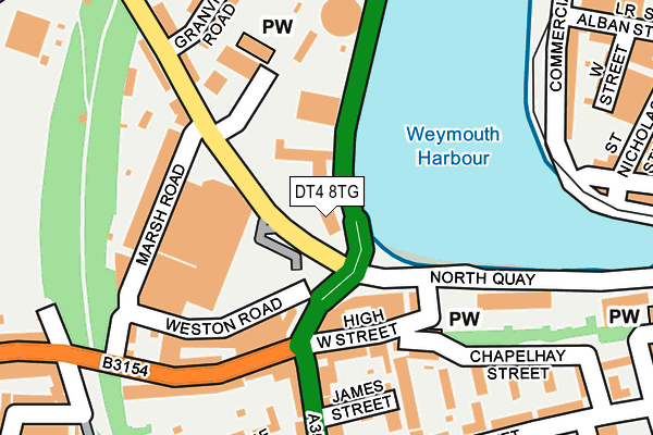 DT4 8TG map - OS OpenMap – Local (Ordnance Survey)