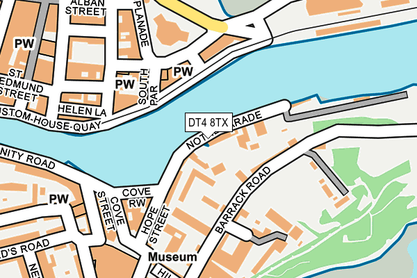 DT4 8TX map - OS OpenMap – Local (Ordnance Survey)