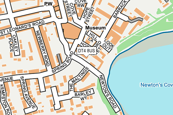 DT4 8US map - OS OpenMap – Local (Ordnance Survey)
