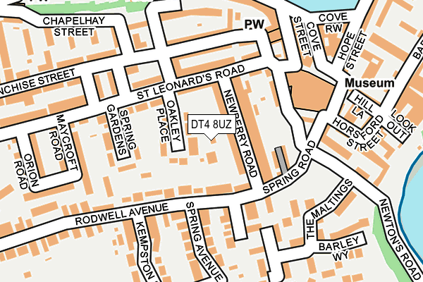 DT4 8UZ map - OS OpenMap – Local (Ordnance Survey)
