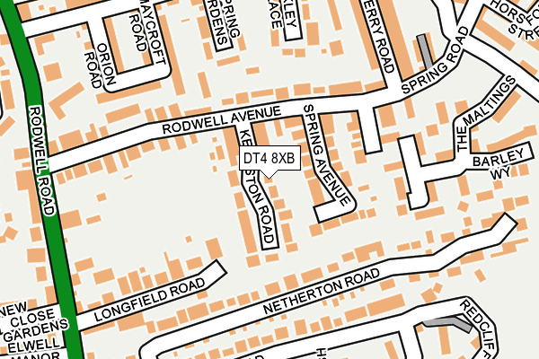 DT4 8XB map - OS OpenMap – Local (Ordnance Survey)