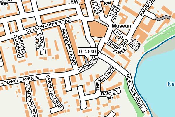 DT4 8XD map - OS OpenMap – Local (Ordnance Survey)